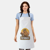 PAPABARA Retro Capybara Vater Vektordesign_1 Schürze (Getragen)
