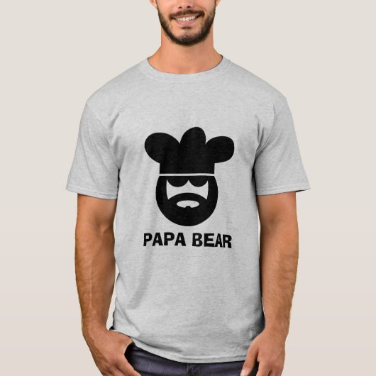 Papabärn-Kochs-Kocht-shirt für Männer T-Shirt (Vorderseite)