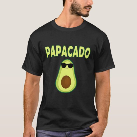 Papacado Avocado Vater Vatertag Vater Papa T-Shirt (Vorderseite)