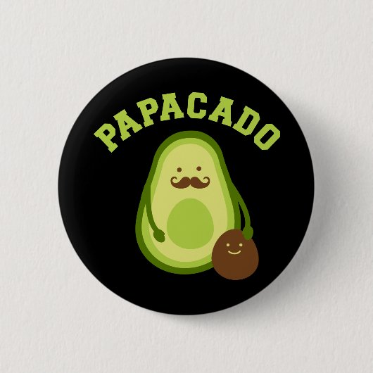 Papacado lustiges Geschenk neue Papa oder Papa Ank Button (Vorderseite)