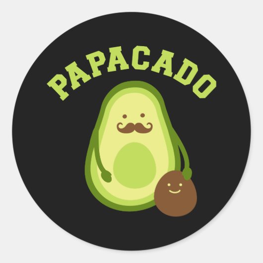 Papacado lustiges Geschenk neue Papa oder Papa Ank Runder Aufkleber (Vorderseite)
