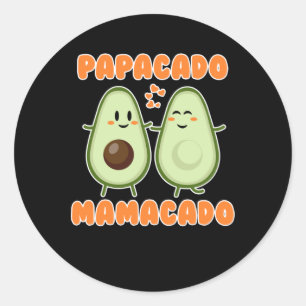 Papacado mamacado machen Familycado Runder Aufkleber
