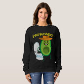 Papacado Naughty Dad Avocado Papa Toilet Relief Sweatshirt (Vorne ganz)