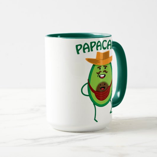 Papacado Vater Avocado Niedlich Baby Funny Papa Tasse (VorderseiteRechts)