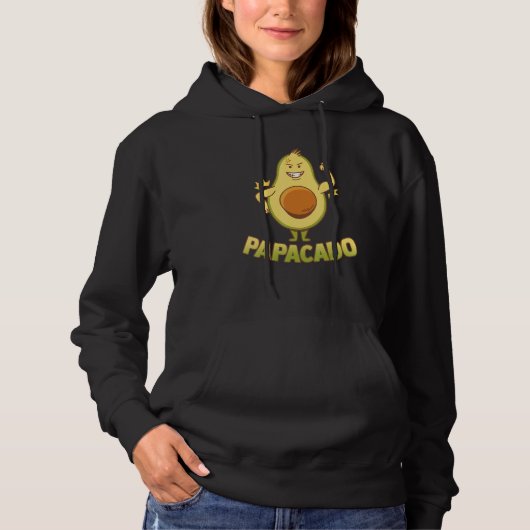Papacado Vegan Dad Father's Day Fruit Avocado  Dad Hoodie (Vorderseite)