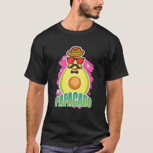 Papacado Veganer Vater Vatertag Frucht Avocado Lie T-Shirt