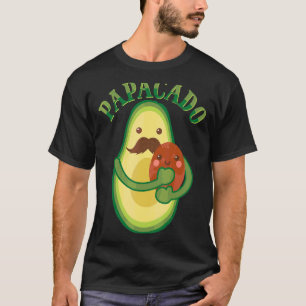 Papacado Veganer Vater Vatertag Frucht Avocado Vat T-Shirt
