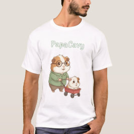 PapaCavy - Niedliche Guinea Schweinefleisch Vater  T-Shirt