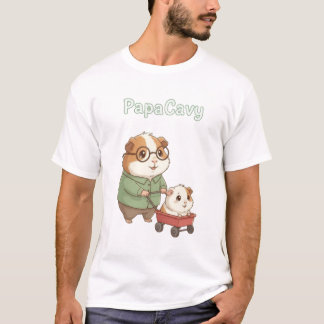 PapaCavy - Niedliche Guinea Schweinefleisch Vater T-Shirt