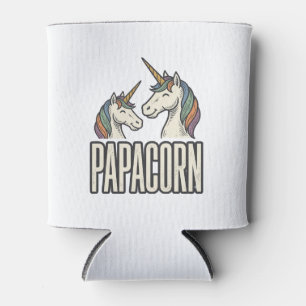 Papacorn Einhorn Papa Vintage Gravur T-Shirt Des Dosenkühler