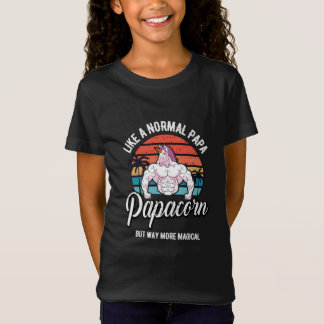 Papacorn Retro Vintage Einhorn Daddy Gym Workout T-Shirt