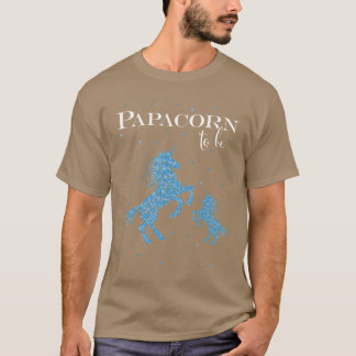 Papacorn Unicorn Expectant Vater Vater T-Shirt