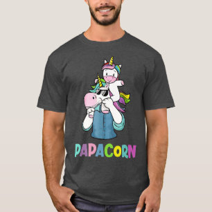 Papacorn Unicorn Vatertag Geschenk für Papa T-Shirt