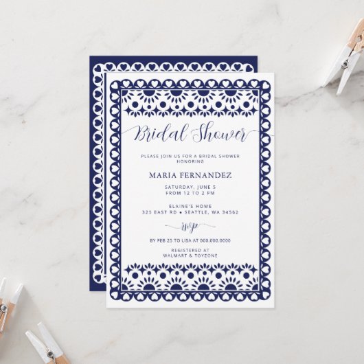 Papado Picado Boho Brautparty Einladung (Vorderseite/Rückseite Beispiel)