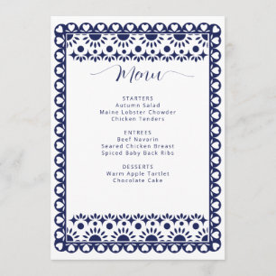 Papado Picado Boho Brautparty Menükarte