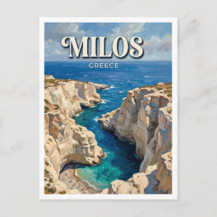 Papafragas Strand Milos Griechenland Postkarte