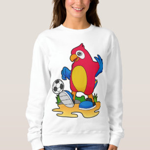 Papagei als Fußballspieler mit Fußball Sweatshirt