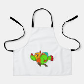 Papagei als Hiker mit Rucksack Schürze (Vorderseite)