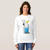 Papagei als Koch mit Kochmütze Sweatshirt (Vorne ganz)