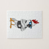 Papagei als Musiker mit Sonnenbrille Puzzle (Horizontal)