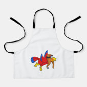 Papagei als Pilot Schürze (Vorderseite)