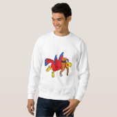 Papagei als Pilot Sweatshirt (Vorne ganz)