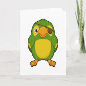 Papagei als Pirate mit Eyepatch Karte (Vorderseite)