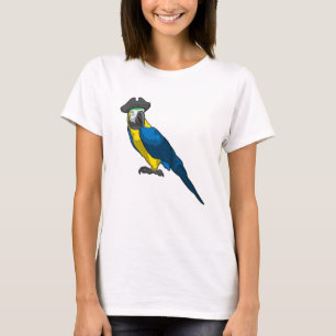 Papagei als Pirate mit Hut T-Shirt
