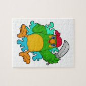 Papagei als Pirate mit Schwert Puzzle (Horizontal)