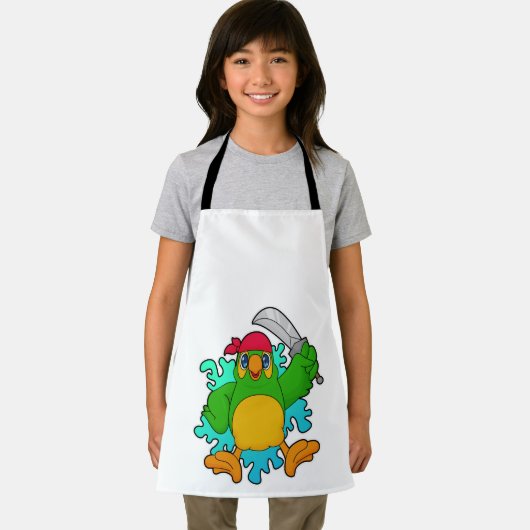 Papagei als Pirate mit Schwert Schürze (Insitu)