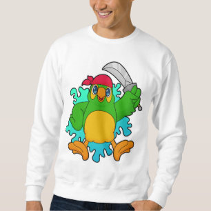 Papagei als Pirate mit Schwert Sweatshirt