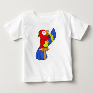 Papagei als Sänger mit Mikrofon Baby T-shirt