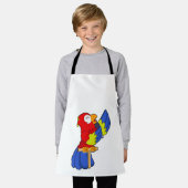 Papagei als Sänger mit Mikrofon Schürze (Getragen)