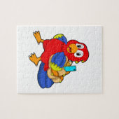 Papagei als Student mit Rucksack Puzzle (Horizontal)