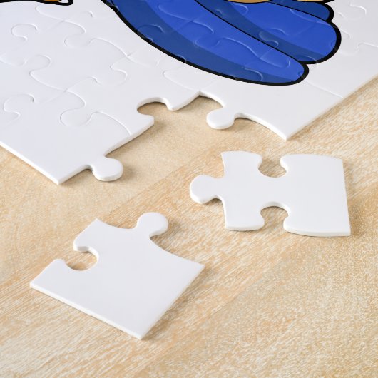 Papagei als Student mit Rucksack Puzzle (Seite)