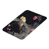 Papagei am Zweig, blühende Rose Bush, Jakuchū Magnet (Linke Seite)