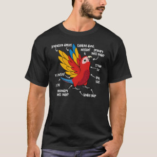 Papagei-Anatomie I Scarlet Macaw T-Shirt