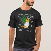 Papagei Anatomie I Weißbauchkaike T-Shirt (Vorderseite)