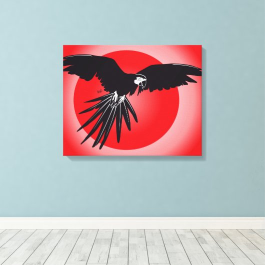 Papagei Ara Leinwanddruck (Insitu (Holzboden))