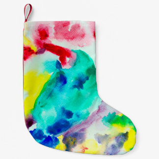 Papagei auf Baum, Vogel Abstrakt Bright Wasserfarb Kleiner Weihnachtsstrumpf