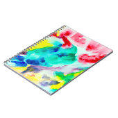 Papagei auf Baum, Vogel Abstrakt Bright Wasserfarb Notizblock (Linke Seite)