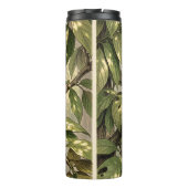 Papagei auf Baum Zeichnung Thermosbecher (Rückseite)