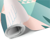 Papagei auf Palm 1 Geschenkpapier (Rolleneckpunkt)