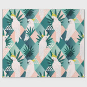Papagei auf Palm 1 Geschenkpapier (Flach)