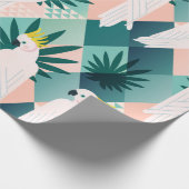 Papagei auf Palm 1 Geschenkpapier (Ecke)