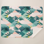 Papagei auf Palm 1 Sherpadecke (Vorderseite (Horizontal))