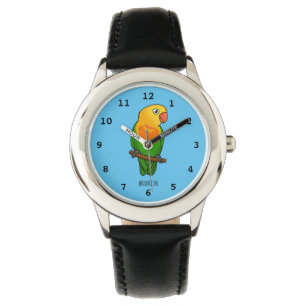 Papagei aus niedlichem Cartoon Armbanduhr