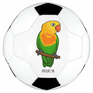 Papagei aus niedlichem Cartoon Fußball