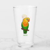 Papagei aus niedlichem Cartoon Glas (Rückseite)