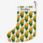 Papagei aus niedlichem Cartoon Kleiner Weihnachtsstrumpf (Rückseite)